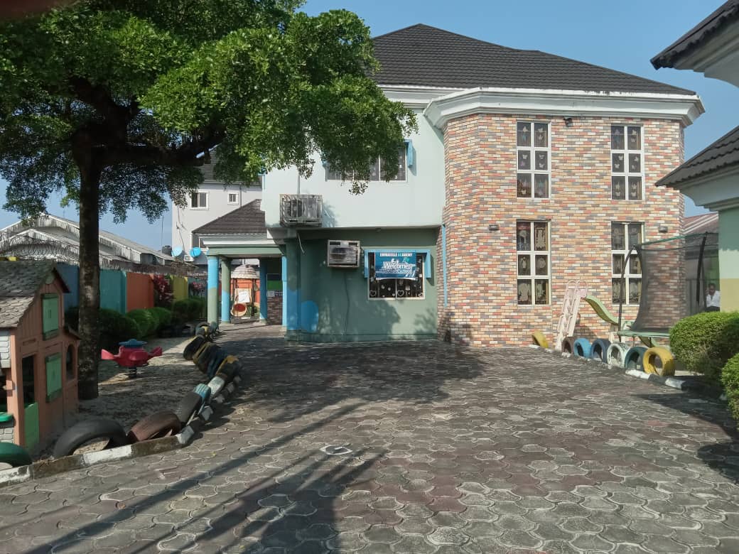 Campus walkway and playground